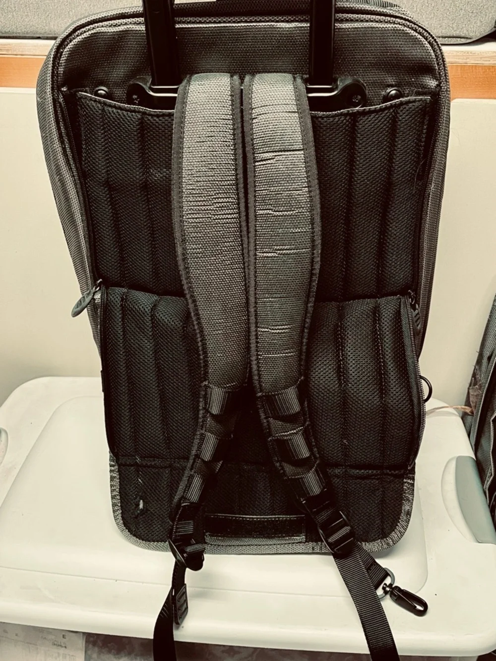 TUMI Olive Green Travel Backpack - Durable Carry-On Bag
